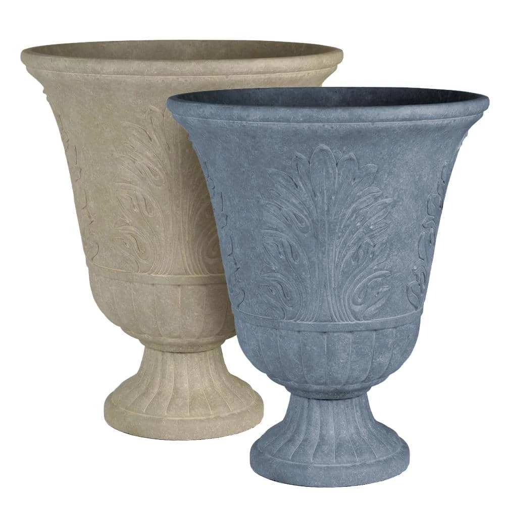 Classic Home & Garden Larissa 16 in. x 19.5 in. Sand Resin Composite Urn 7 Classic Home & Garden Larissa 16 in. x 19.5 in. Sand Resin Composite Urn - Image 5