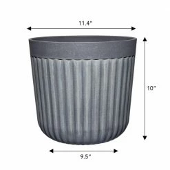 Classic Home & Garden Arlington 10 in. Fluted Shadow Slate Resin Planter Fits 10 in. Drop-N-Decorate Plant 10 Classic Home & Garden Arlington 10 in. Fluted Shadow Slate Resin Planter Fits 10 in. Drop-N-Decorate Plant -Cheap Good Directions Store shadow slate classic home garden plant pots hd1426 601r 1f 1000