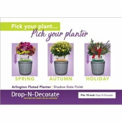 Classic Home & Garden Arlington 10 in. Fluted Shadow Slate Resin Planter Fits 10 in. Drop-N-Decorate Plant 11 Classic Home & Garden Arlington 10 in. Fluted Shadow Slate Resin Planter Fits 10 in. Drop-N-Decorate Plant -Cheap Good Directions Store shadow slate classic home garden plant pots hd1426 601r 44 1000