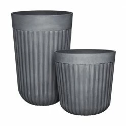 Classic Home & Garden Arlington Fluted 15 in. x 22.5 in. Shadow Slate Resin Self-Watering Planter 9 Classic Home & Garden Arlington Fluted 15 in. x 22.5 in. Shadow Slate Resin Self-Watering Planter -Cheap Good Directions Store shadow slate classic home garden plant pots hd1430d 601r 1f 1000