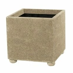 Classic Home & Garden Modern Square 20 in. Natural LavaStone Planter