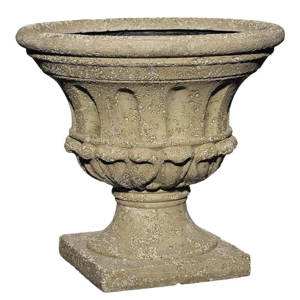 Classic Home & Garden Luzon 14 in. Natural LavaStone Urn Planter 3 Classic Home & Garden Luzon 14 in. Natural LavaStone Urn Planter