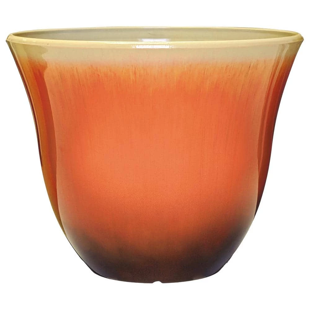 Classic Home & Garden Honeysuckle 13 in. Tequila Sunrise Resin Planter 3 Classic Home & Garden Honeysuckle 13 in. Tequila Sunrise Resin Planter