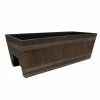 Classic Home & Garden 24 in. Jameson Deck Rail Kentucky Walnut Resin Planter
