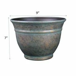 Classic Home & Garden 9 in. Weathered Copper Alena Resin Planter 9 Classic Home & Garden 9 in. Weathered Copper Alena Resin Planter -Cheap Good Directions Store weathered copper classic home garden plant pots 10509d 377r 1f 1000
