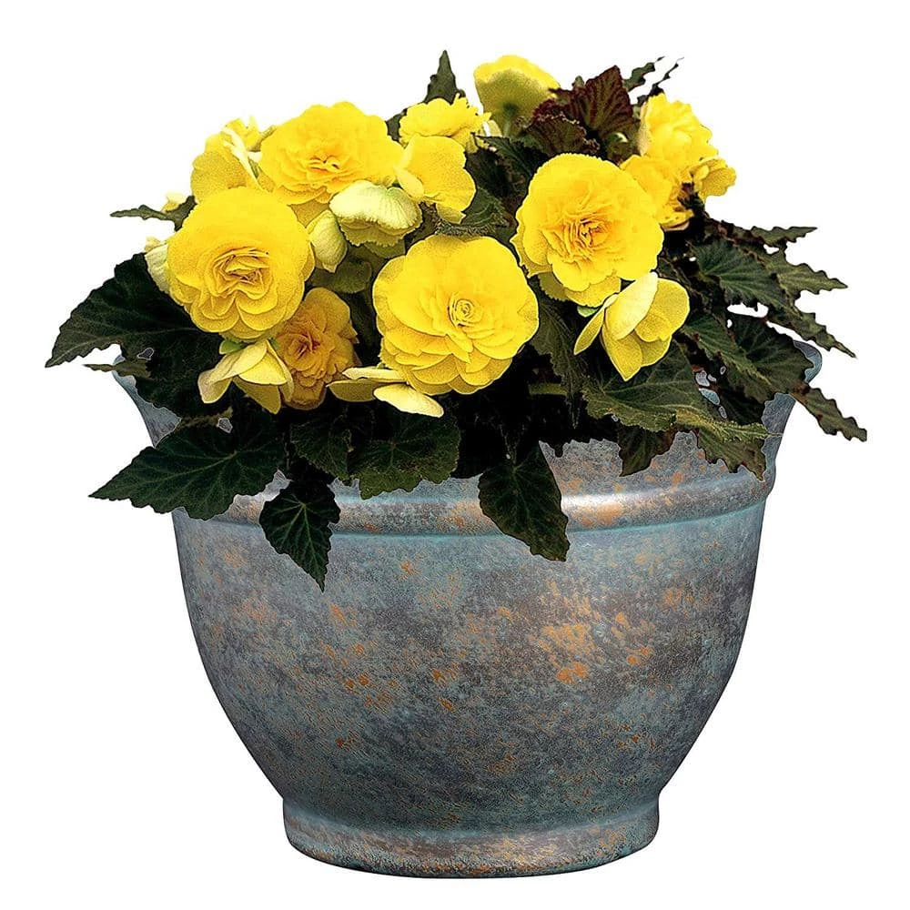 Classic Home & Garden 9 in. Weathered Copper Alena Resin Planter 5 Classic Home & Garden 9 in. Weathered Copper Alena Resin Planter - Image 3