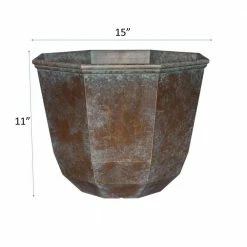 Classic Home & Garden 15 in. Weathered Copper Shaina Resin Planter 9 Classic Home & Garden 15 in. Weathered Copper Shaina Resin Planter -Cheap Good Directions Store weathered copper classic home garden plant pots 8005 377r 1f 1000