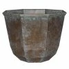 Classic Home & Garden 15 in. Weathered Copper Shaina Resin Planter