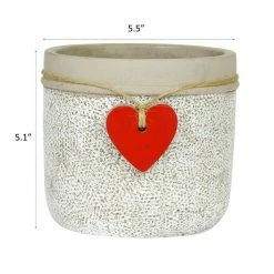 Classic Home & Garden Heart Large Whitewash Cement Pot Planter 9 Classic Home & Garden Heart Large Whitewash Cement Pot Planter -Cheap Good Directions Store whitewash classic home garden plant pots 210028p 396 1f 1000