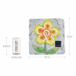 Exhart Solar Flower 9.84 in. x 9.84 in. x 1.18 in. Yellow Flower Resin Step Stone 17 Exhart Solar Flower 9.84 in. x 9.84 in. x 1.18 in. Yellow Flower Resin Step Stone -Cheap Good Directions Store yellow exhart stepping stones 72143 rs 1f 1000
