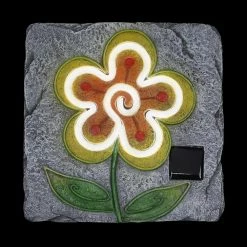 Exhart Solar Flower 9.84 in. x 9.84 in. x 1.18 in. Yellow Flower Resin Step Stone 14 Exhart Solar Flower 9.84 in. x 9.84 in. x 1.18 in. Yellow Flower Resin Step Stone -Cheap Good Directions Store yellow exhart stepping stones 72143 rs a0 1000
